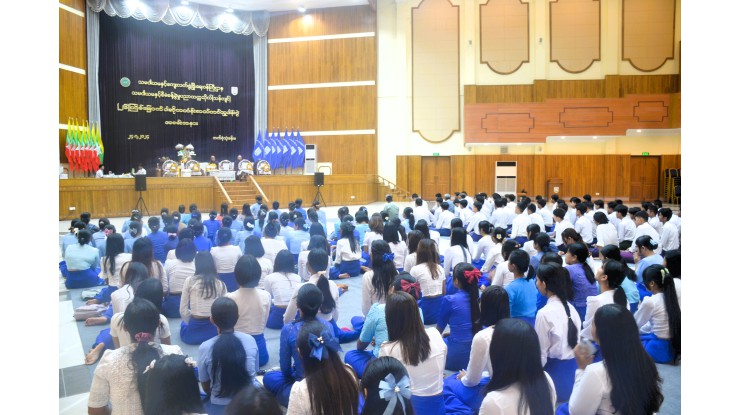 The 26th Waso Robe Offering Ceremony held at University of Cooperative and Management, Thanlyin 